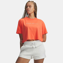 UA Wordmark Women's Crop Short Sleeve