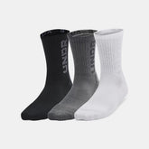 UA Zone Kids' 3-Pack Mid-Crew Socks