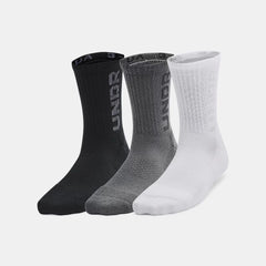 UA Zone Kids' 3-Pack Mid-Crew Socks