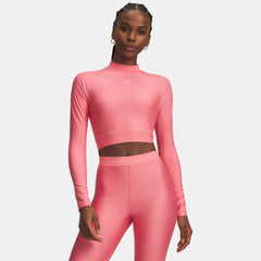 HeatGear® Women's Crop Mock Long Sleeve