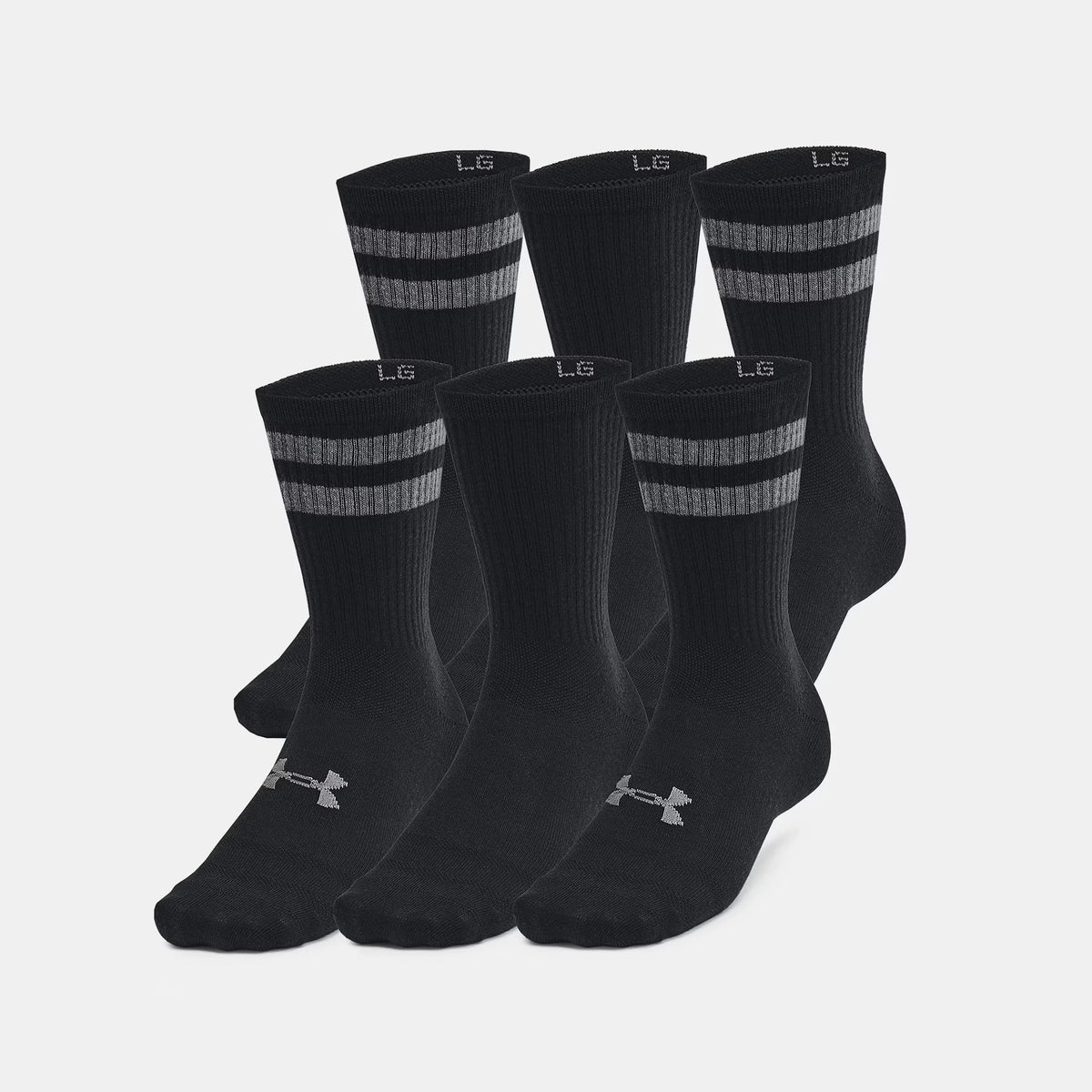 UA Essential Unisex 6-Pack Crew Socks