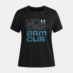 UA Tech™ Split Wordmark Girls' Short Sleeve