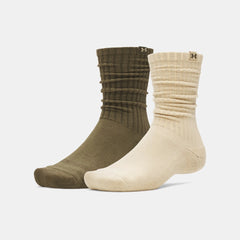 UA Sportstyle Cotton Scrunch Unisex 2-Pack Crew Socks