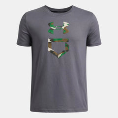 UA Baseball Camo Plate Boys' Short Sleeve