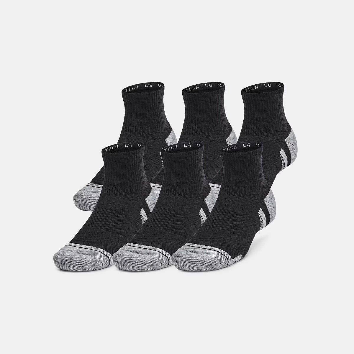 UA Performance Tech™ Unisex 6-Pack Quarter Socks