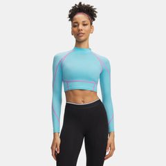 HeatGear® Elite Women's Crop Mock Long Sleeve